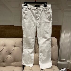 𝅺AW: Ralph Lauren Jeans 10P Classic Straight zip closure white high rise denim